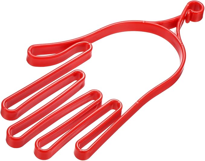 PATIKIL Golf Gloves Stretcher, 1 Pack Plastic Keeper Support Rack Holder Dryer Hanger Frame for Sports Gloves Maintenance, Red