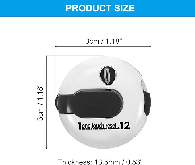PATIKIL Golf Score Counter, Mini Golf Shot Stroke Attachment Counter Clicker Clip for Golfers Glove Hat