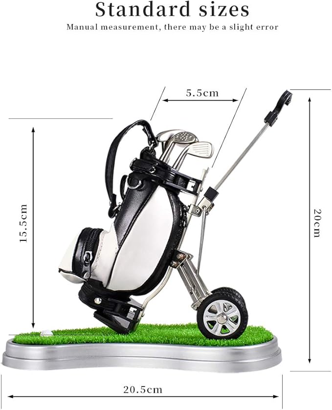 Golf Pen Holder with 3 Piece Pens Desktop Toys Decoration Entertainment Novelty Golf Pen