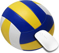 Realistic Volleyball Ball Round Mouse Pad, Small Gaming Mousepad with Stitched Edge, Non-Slip Rubber Base Mouse Mat Office Desk Accessories for Laptop Computer Decor 7.9 X 7.9 Inch