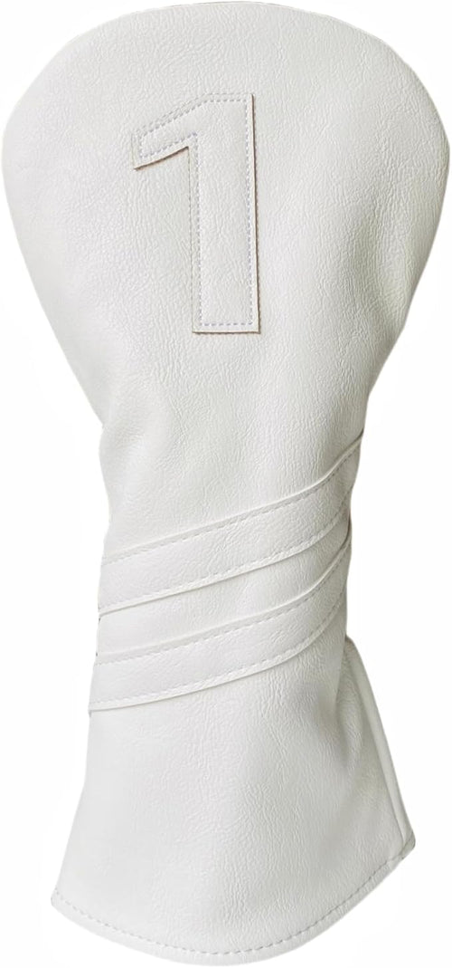 1pc Golf Club Head Cover Or 3pcs Golf Club Covers for Driver 3 Wood and Hybrids - White Golf Driver Headcover Fairway Wood Head Cover Hybrid Headcover Designed for All Brand