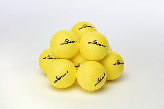 ALMOSTGOLF Limited Flight Practice Foam Golf Balls – Realistic Spin, Trajectory, & Accuracy Training