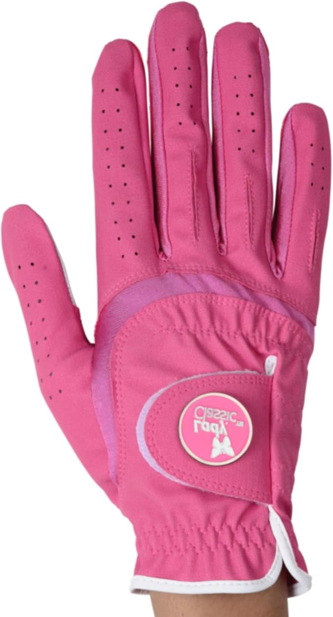 Women's Soft Flex Golf Gloves with Magnetic Ball Marker with Removable Golf Ball Marker- Right Hand