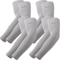 YQXCC 4 Pairs Arm Sleeves, Cooling UV Sun Protection Sports Compression Sleeves for Men Women, Golf Basketball Arm Sleeves