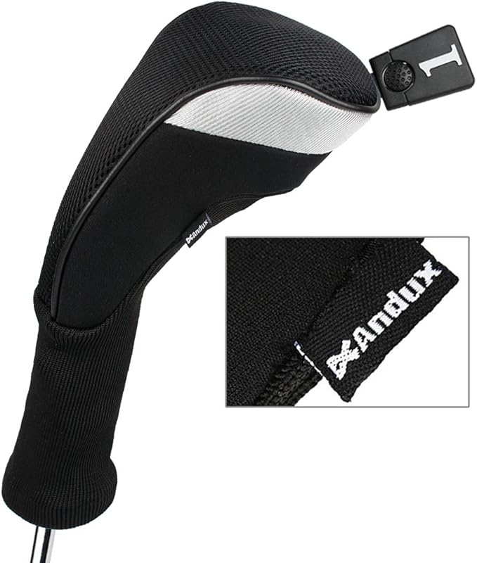 Andux 4pcs/Set Mesh Golf 460cc Driver Fairway Wood Club Head Covers Long Neck with No. Tags