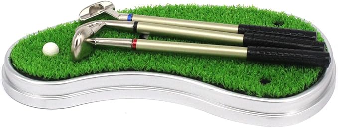 Golf Gift Golf Pens Holder, Golf Bag Holder with 3 Pieces Aluminum Pen Golf Bag Pencil Holder for Men
