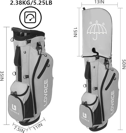 14-Way Golf Stand Bag, Lightweight Golf Bag with Stand for Men and Women