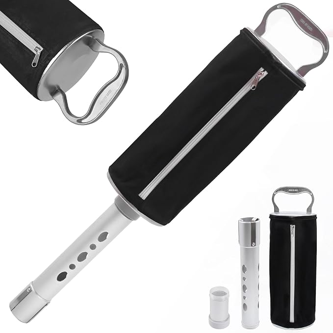 HOW TRUE Shag Bag for Golf Balls, Golf Ball Retriever with Detachable Aluminum Alloy Tube, Golf Shag Bags, Hold up to 70 Balls