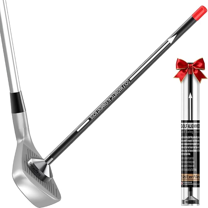 Golf Magnetic Alignment Rods,Golf Club Alignment Sticks,Magnetic Swing Training Aid Accessories Visualize Calibrate Golf Shots,hit The Target with The Right Golf Swing,Golf Gift