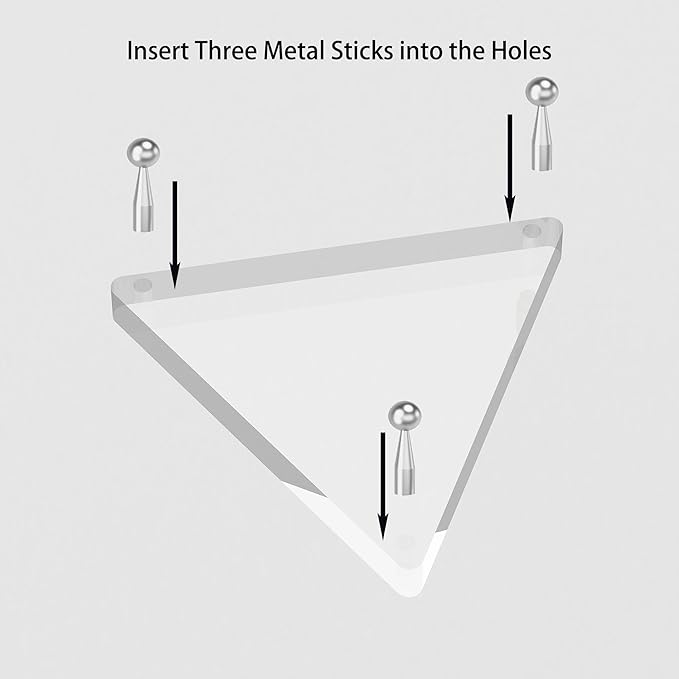 Acrylic Ball Holder 3-Pack, Small Size for Baseball, Softball & Golf Ball; Medium & Large Size for Basketball, Soccer, Volleyball; Horizontal Size for Rugby and Football