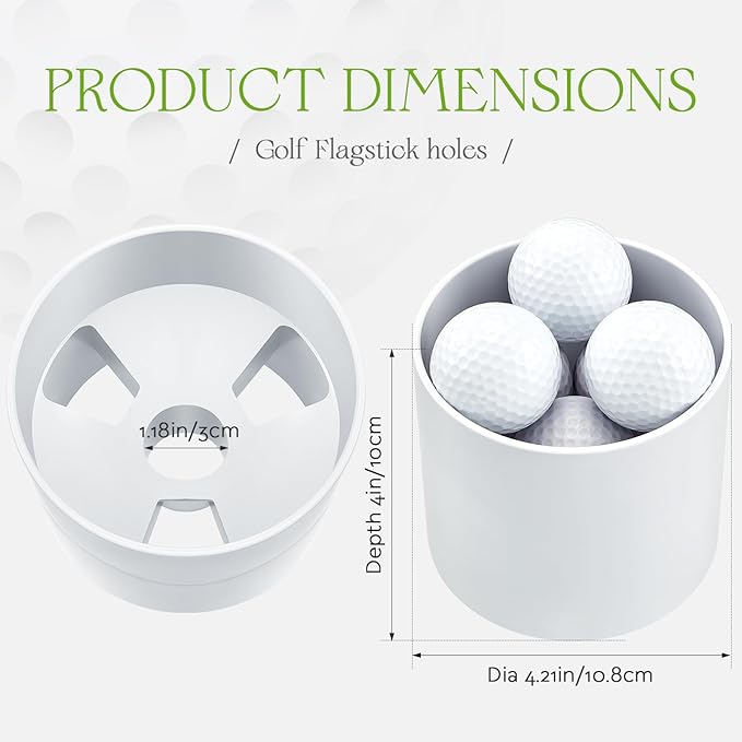 Leitee Golf Hole Cup Practice Putting Green Hole ABS Plastic Golf Putting Cup for Outdoor Backyard
