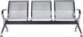 3-Seat Waiting Room Chairs - Waiting Room Bench with Arms Airport Reception Bench Guest Reception Chairs Lobby Bench Waiting Area for Airport Market Bank Hospital School Barbersho, Silver