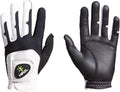 HIRZL GRIPPP FIT Golf Glove – All Weather Mens Golf Glove (White/Black) | Kangaroo Leather & Lycra | Ultimate Grip in Wet or Dry Conditions