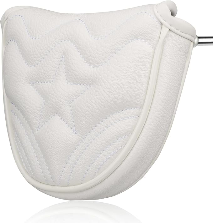 4pcs or 1pc Golf Club Head Covers for Woods, Driver, Fairway, Hybrid – Premium PU Leather with Interchangeable Tags & Magnetic Blade and Mallet Putter Covers