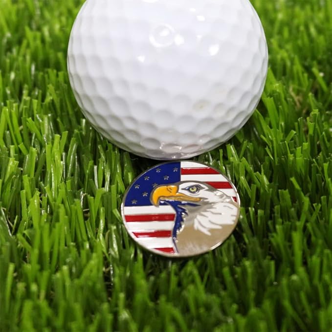 Colorful Golf Ball Markers with Silver Color Golf Hat Clips