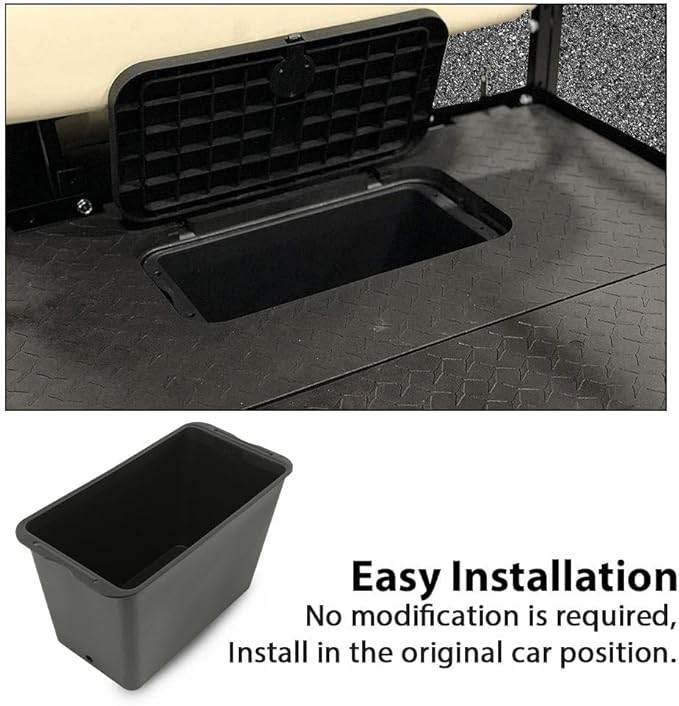 G-PLUS Storage Cooler & Storage Box Insert Compatible with Rear Seat Kits Except Club Car Ds Models Black