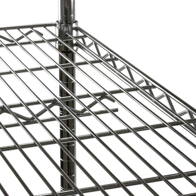 Shelving Inc. 8" d x 48" w Chrome Wire Shelving with 1 Tier Shelf, Weight Capacity 800lbs Per Shelf
