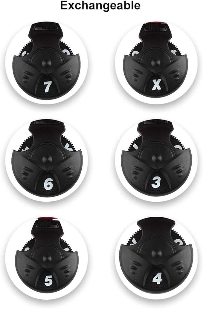 Andux 6pcs/Set Golf Club Head Covers Woods Drivers Fairway Hybrid Set Long Neck (3 Hybrid + 3 Woods)