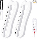2 Pcs Golf Tee Height Adjuster Acrylic 7 Settings Adjustments Tee Height Positioner Golf Accessories Training Aid Setter for Consistent Swings for Indoor Outdoors