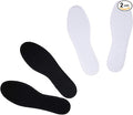 Happystep Cotton Terry Cloth Insoles, Barefoot Shoe Inserts, Sweat Absorption, Odor Control, Moisture-Wicking, Washable and Reusable, Zero Drop Shoe Insoles, 1 Pair Black and 1 Pair White (Men 13)