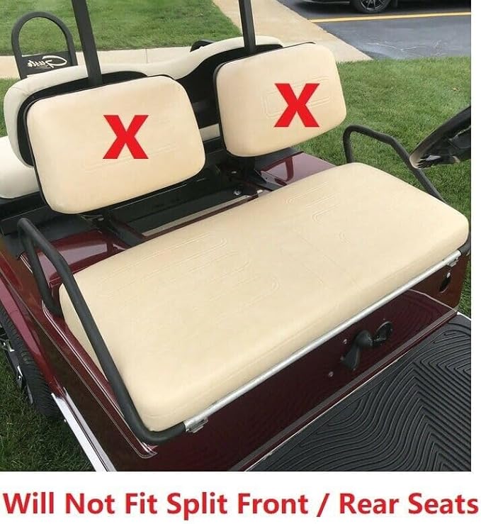 Huskey Parts Company 4PCS Brown Golf Cart Seat Covers Diamond Stitch Compatible with Yamaha Drive G29 2007-2016, Drive 2 2017+, Marine Grade Vinyl, Custom Fit, Staple On