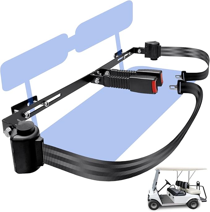 Retractable Golf Cart Seat Belt Bracket Kit for EZGO, Club Car, Yamaha