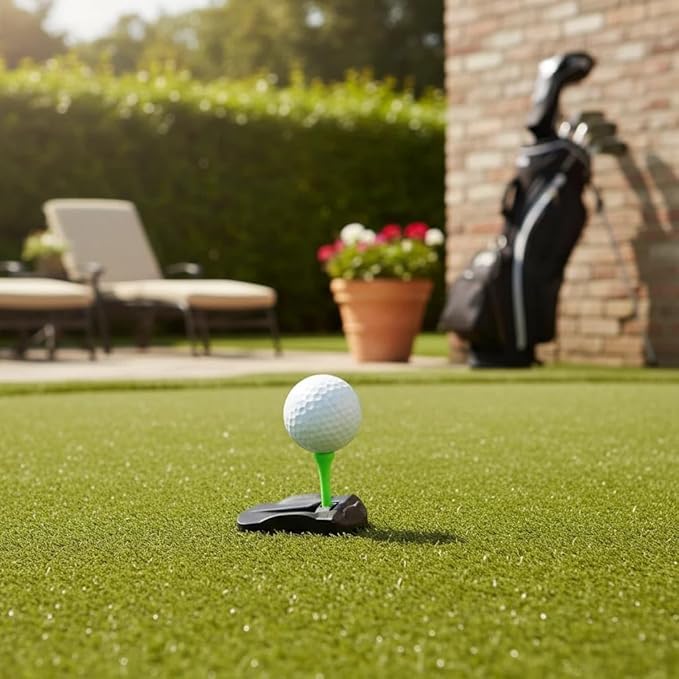 4PCS Turf Base V3, Hinged Turf Tee for Artificial Turf, Unbreakable Golf Tees for Simulator, Pre-Cut Tee Variety Packs & Golf Tee Holder for Artificial Turf, Indoor Outdoor Home Training