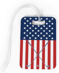 ChalkTalkSPORTS Golf Luggage & Bag Tag | USA Golfer | Standard Lines on Back | Medium