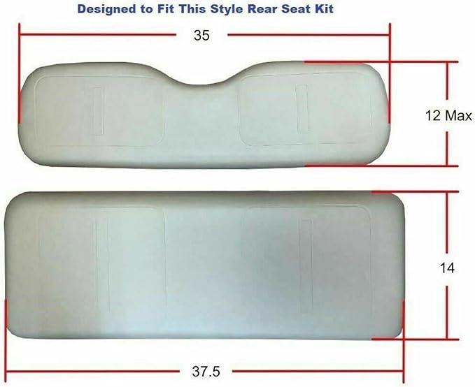 Huskey 4PCS Golf Cart Front Seat Covers for EZGO Medalist/TXT 94-13 Custom Two-Tone Black Diamond Stitching with Black Piping, Marine Grade Vinyl Material, Staple on Design