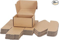 PHAREGE 6x4x3 inch Shipping Boxes Bulk 25 Pack Brown, Tab Lock Tuck Top Mailer Boxes for Packaging Small Business, Small Cardboard Gift Boxes for Wrapping Mailing Presen