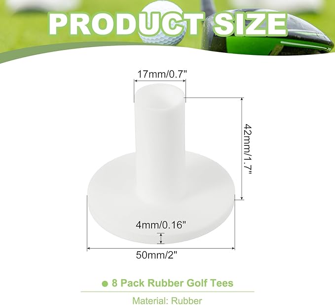 PATIKIL Rubber Golf Tee, Golf Practice Tees Training Driving Range Tee Stable Golf Ball Holder for Outdoor Indoor Hitting Mat