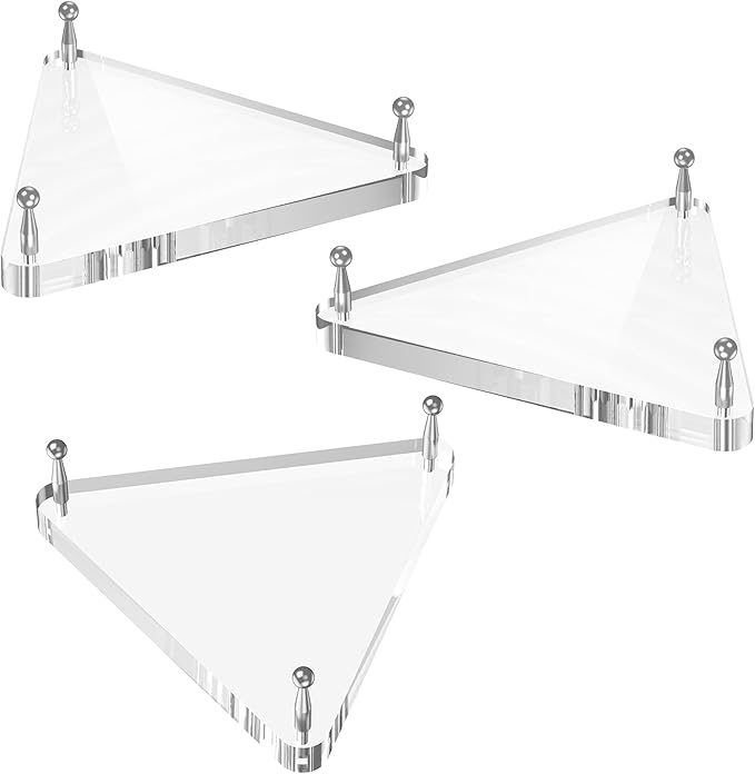 Acrylic Ball Holder 3-Pack, Small Size for Baseball, Softball & Golf Ball; Medium & Large Size for Basketball, Soccer, Volleyball; Horizontal Size for Rugby and Football