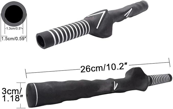 traderplus Right-Handed Golf Swing Training Grip Trainer, Black