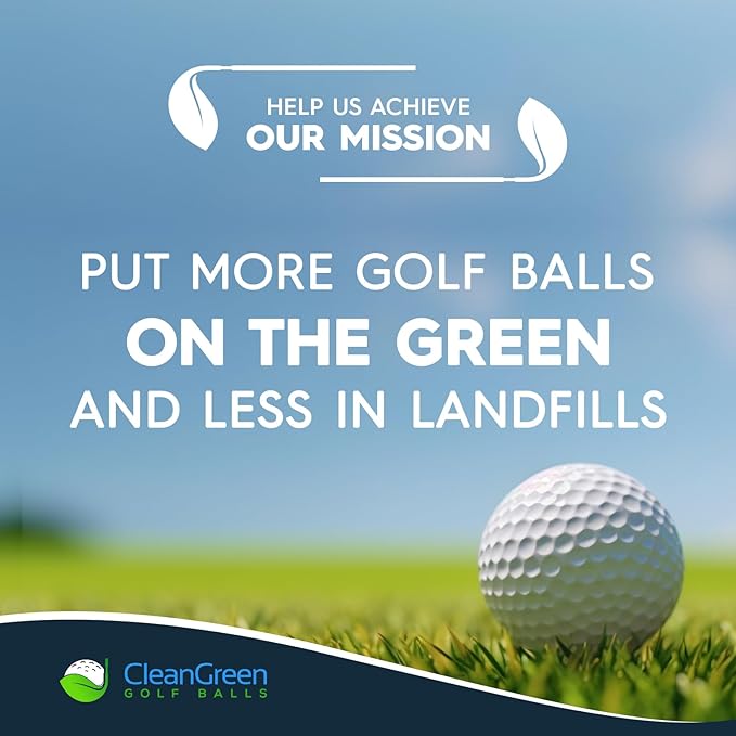 48-Pack Clean Green Recycled Yellow Golf Balls - Neon Colored - Used Good Condition - Includes Mesh Carry Bag - Cheap Golf Balls for Men and Women