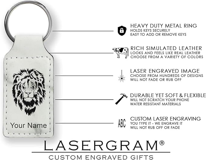 LaserGram Rectangle Keychain, Disc Golf, Personalized Engraving Included