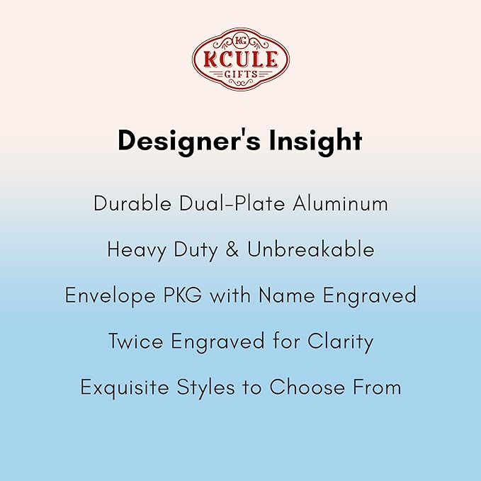 Personalized Luggage Tags for Suitcases - Aluminum Custom Luggage Tags for Backpacks & Bags, Sturdy, Waterproof & Heavy Duty (Red/Card-Sized) (SleekBarRed)