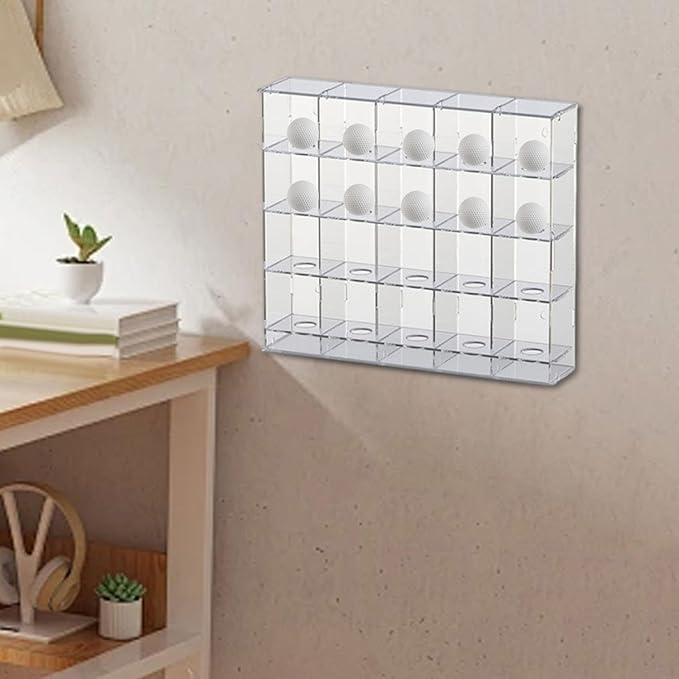 Acrylic Golf Ball Display Rack Storage Holder Case Collection Practical Gift Showcase Hanging Wall Mounted