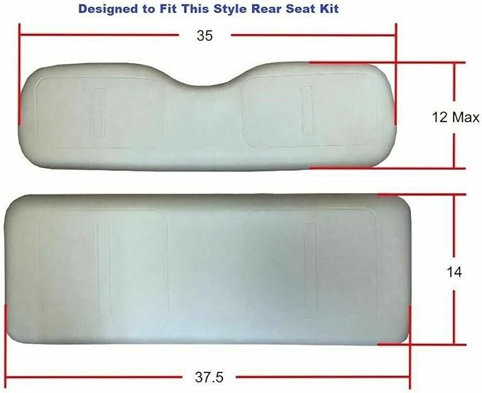 Huskey Golf Cart Front Rear Seat Covers for Club Car Precedent 2004+ Models, Custom Fit, Black/Orange Diamond Stitching, Marine Grade Vinyl Material,Staple On