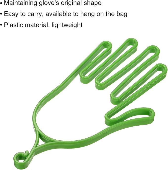PATIKIL Golf Gloves Stretcher, 1 Pack Plastic Keeper Support Rack Holder Dryer Hanger Frame for Sports Gloves Maintenance, Green