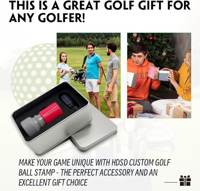 HDSD Custom Golf Ball Markers - Personalized Long Lasting, Includes Ink Bottle - Perfect for Golf Enthusiasts - Stand Out on The Course with Unique Markings - Golf Accessories Gift