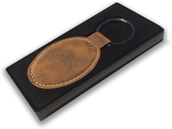 LaserGram Oval Keychain, Disc Golf, Personalized Engraving Included