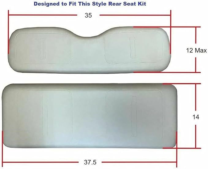 Huskey Golf Cart Front Rear Seat Covers for EZGO Valor/TXT 2014-2022 Models, Black/Lime Green Diamond Stitching, Custom Fit, Marine Grade Vinyl, Staple On