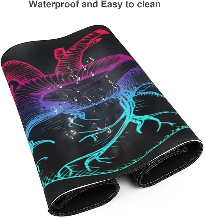 Anatomical Heart Mouse Pad, Medical Large Big Gaming Mouse Pad Desk Pad, Mousepad with Non-Slip Rubber Base, Extended XXL Mouse Mat for Computer Laptop Office Accessories