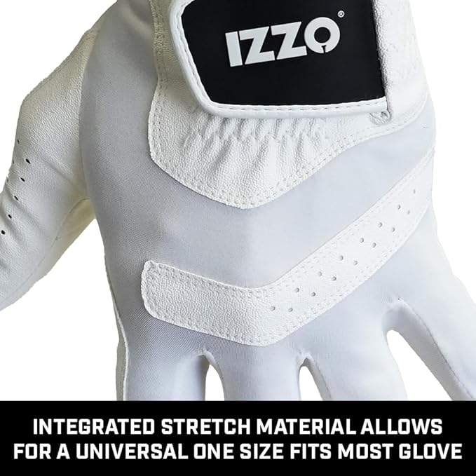 Izzo Universal Fit Golf Glove - Worn On Left Hand for Right-Handed Golfers