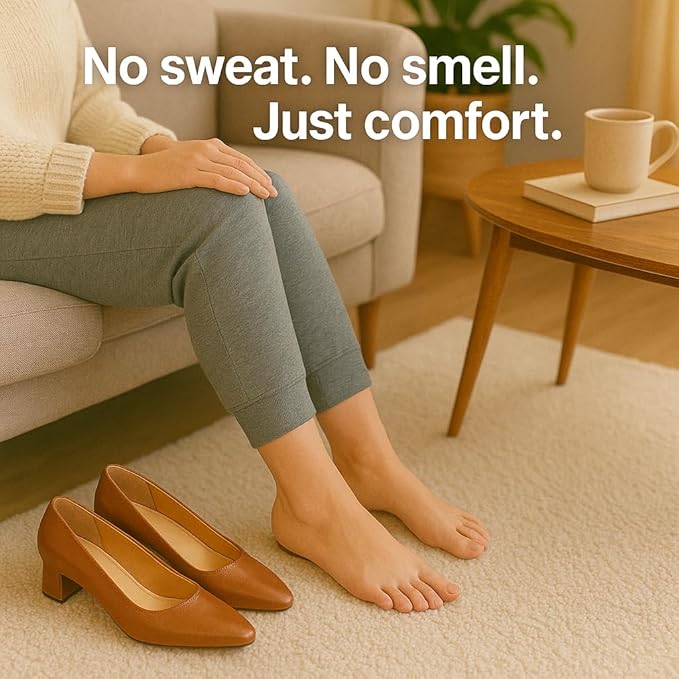 HANDARTE Premium Leather Shoe Insoles | Thin Shoe Inserts for Women | Dress Shoe Insoles - Durable - 100% Natural Goatskin & Anti Sweat - Suitable for No-Socks (US W7 | EU38)