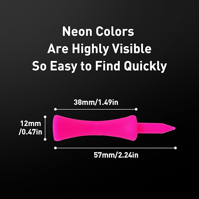 Plastic Golf Castle Tees Step Down Value 200 Count, Unbreakable Mixed or Same Height 1, 1 1/4, 2 3/4, 2 1/4, 2, 1 3/4, 1 1/2 Inch Length Colorful Pack for Practice