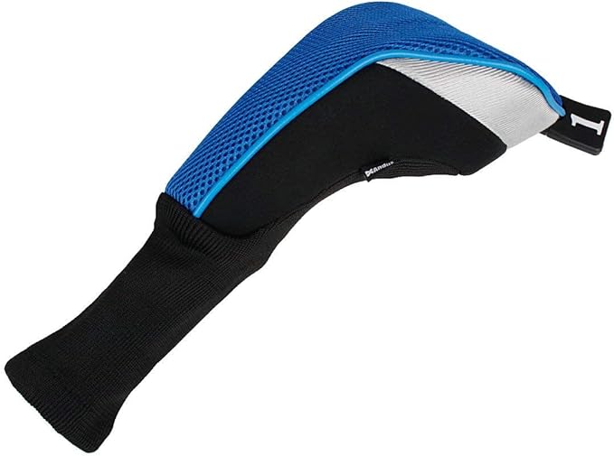 Andux 5pcs/Set Mesh Golf 460cc Driver Fairway Wood Club Head Covers Long Neck with No. Tags