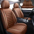 Leather Car Seat Covers for Volkswagen Golf Alltrack 2017-2019,Car Seat Covers Full Set,Seat Covers with Safety,Waterproof Seat Cover Compatible Airbag(5pcs Coffee Standard)