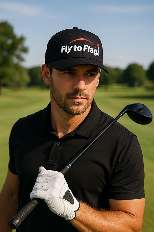¡That´s What Golf it´s All About! Premium White Golf Cap, 3D Embroidered Logo, one Size fits All, Absorbent Band.D Embroidered Logo, one Size fits All, Absorbent Band.