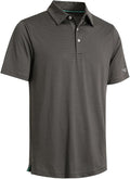 Men's Golf Polo Shirts Short Sleeve Striped Performance Moisture Wicking Dry Fit Golf Shirts for Men